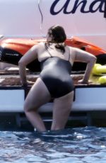 DREW BARRYMORE in Swimsuit at a Boat in Capri 06/20/2022