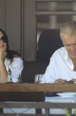 EMMA KROKDAL and Dolph Lundgren Out for Lunch in Beverly Hills 06/28/2022