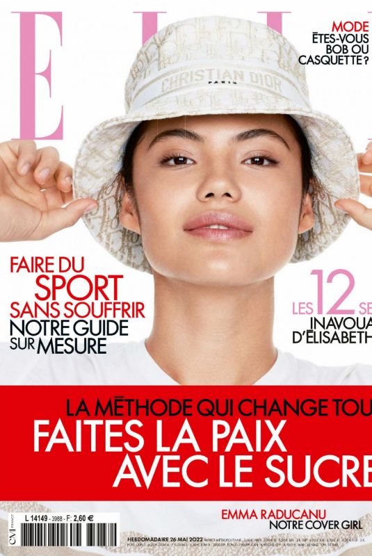 EMMA RADUCANU in Elle Magazine, France May 2022