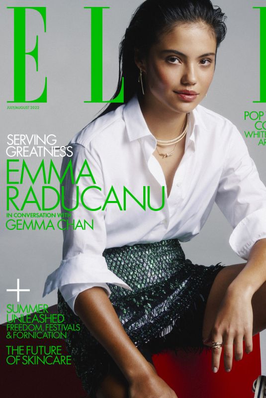 EMMA RADUCANU in Elle Magazine, UK July/August 2022