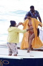 ENIKO HART Arrives at Lo Scoglio Restaurant in Capri 05/28/2022