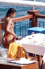 ENIKO HART Arrives at Lo Scoglio Restaurant in Capri 05/28/2022