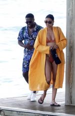 ENIKO HART Arrives at Lo Scoglio Restaurant in Capri 05/28/2022