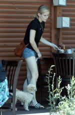ERIN MORIARTY in Daisy Dukes Out for Lunch with Friend at Kings Road Cafe in West Hollywood 06/02/2022