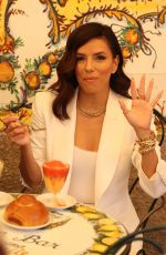 EVA LONGORIA Out for Dinner in Taormina 06/29/2022