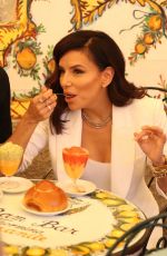 EVA LONGORIA Out for Dinner in Taormina 06/29/2022