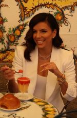 EVA LONGORIA Out for Dinner in Taormina 06/29/2022