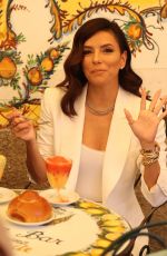 EVA LONGORIA Out for Dinner in Taormina 06/29/2022
