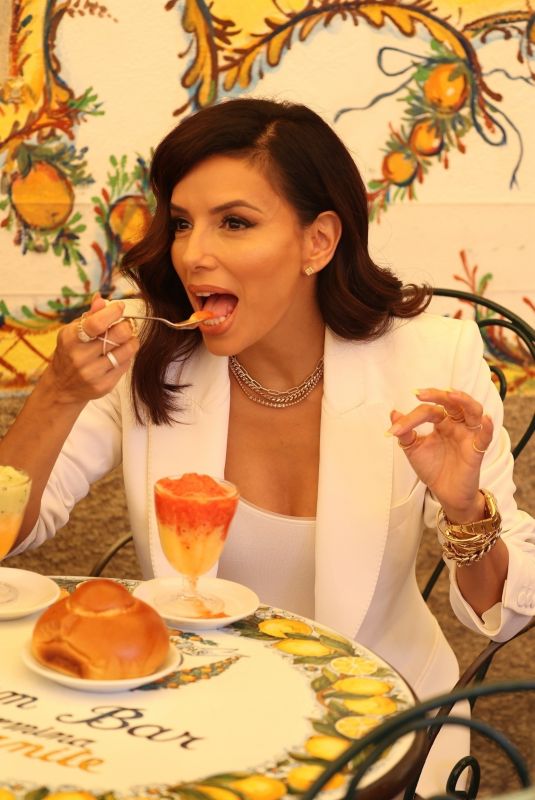 EVA LONGORIA Out for Dinner in Taormina 06/29/2022
