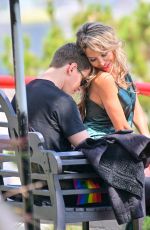 FARRAH ABRAHAM Kissing a Mystery Man at Yamashiro Restaurant in Hollywood 06/03/2022