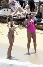 FERNE MCCANN, DANIELLE ARMSTRONG and CHARLENE COOPER in Bikinis at a Beach in Mykonos 06/03/2022