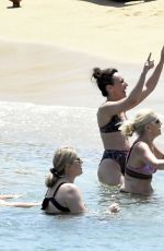 FERNE MCCANN, DANIELLE ARMSTRONG and CHARLENE COOPER in Bikinis at a Beach in Mykonos 06/03/2022