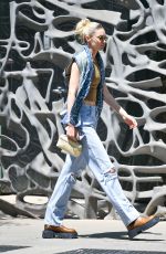 GIGI HADID in Ripped Denim Out in New York 06/24/2022