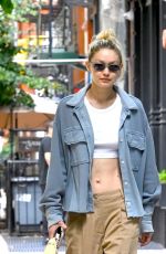 GIGI HADID Out and About in New York 06/20/2022