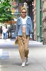GIGI HADID Out and About in New York 06/20/2022