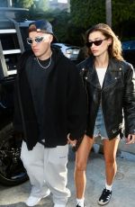 HAILEY and Justin BIEBER Arrives at Churchome Service in Beverly Hills 06/29/2022