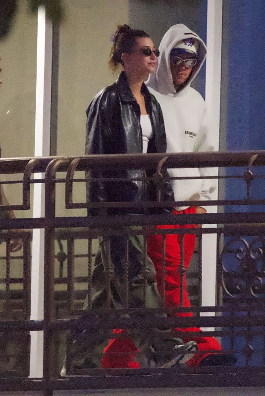 HAILEY and Justin BIEBER Leaves a Sushi Park in West Hollywood 06/25/2022