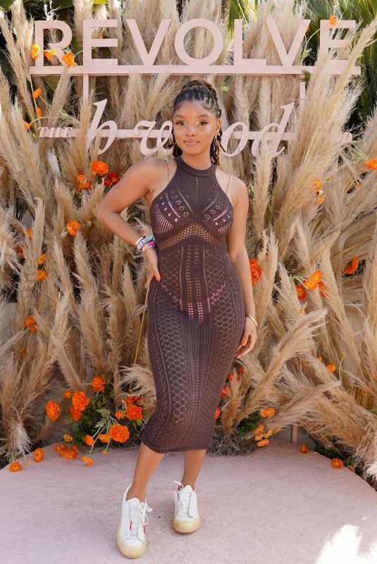 HALLE BAILEY at Revolve x H.Wood Group Presents Revolve Festival in La Quinta 04/17/2022