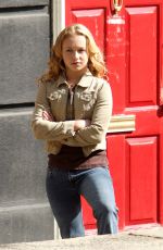 HAYDEN PANETTIERE on the Set of Raising Helen in New York 04/30/2003