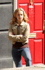 HAYDEN PANETTIERE on the Set of Raising Helen in New York 04/30/2003