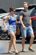 HAYLEY ERBERT in Denim Shorts Shopping at Erewhon Market in Los Angeles 06/13/2022