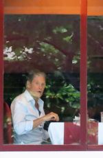 HAYLEY ROBERTS and David Hasselhoff Out for Lunch in Paris 06/26/2022