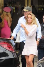 HAYLEY ROBERTS and David Hasselhoff Out for Lunch in Paris 06/26/2022