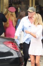 HAYLEY ROBERTS and David Hasselhoff Out for Lunch in Paris 06/26/2022