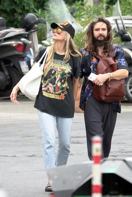 HEIDI KLUM and Tom Kaulitz Out in Capri 05/27/2022