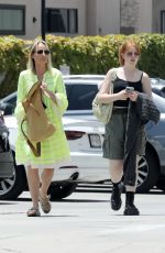 HELEN HUNT Out on Her 59th Birthday with Daughter and Friends at LaLaLand Coffee in Brentwood 06/15/2022