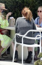 HELEN HUNT Out on Her 59th Birthday with Daughter and Friends at LaLaLand Coffee in Brentwood 06/15/2022