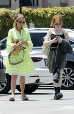 HELEN HUNT Out on Her 59th Birthday with Daughter and Friends at LaLaLand Coffee in Brentwood 06/15/2022