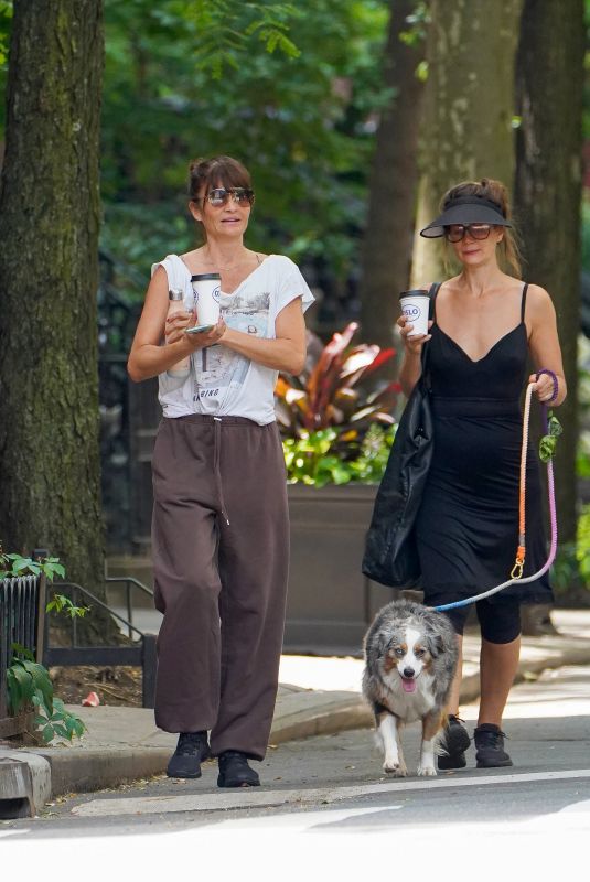 HELENA CHRISTENSEN Out for Coffee with a Friend in New York 06/16/2022