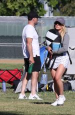 HILARY DUFF at Her Kids Soccer Practice in Sherman 06/28/2022