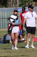 HILARY DUFF at Her Kids Soccer Practice in Sherman 06/28/2022