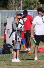 HILARY DUFF at Her Kids Soccer Practice in Sherman 06/28/2022