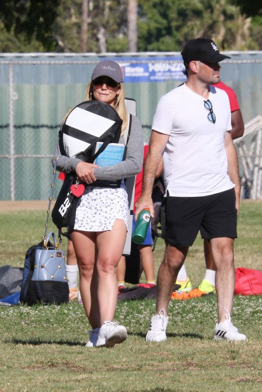 HILARY DUFF at Her Kids Soccer Practice in Sherman 06/28/2022