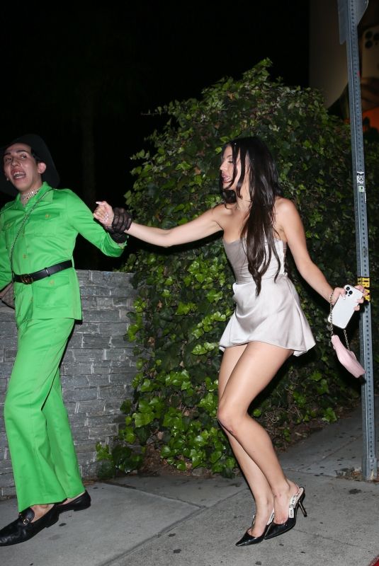 HOLLY SCARFONE Leaves Stassie Karanikolaou and Zack Bia’s Joint Birthday Party in Los Angeles 06/09/2025