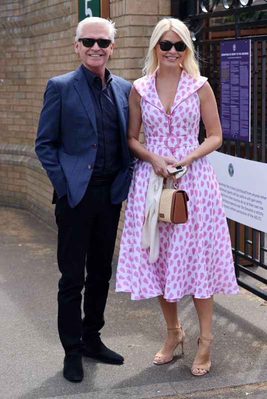 HOLLY WILLOGHBY and Phillip Schofield Arrives at Wimbledon 06/27/2022