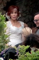 JANE FONDA on the Set of Book Club 2 in the Castello della Castelluccia in Rome 06/22/2022