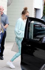 JENNIFER LOPEZ Leaves Dance Studio in Brentwood 06/04/2022