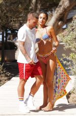 JESSICA AIDI and Marco Verratti at Cala Basa Beach Club in Ibiza 06/10/2022