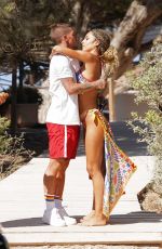 JESSICA AIDI and Marco Verratti at Cala Basa Beach Club in Ibiza 06/10/2022