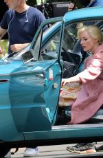 JESSICA CHASTAIN on the Set of Mother