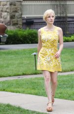 JESSICA CHASTAIN on the Set of Mother