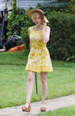 JESSICA CHASTAIN on the Set of Mother