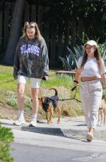 JESSICA HART Out with a Friend and Her Dogs in Los Feliz 06/07/2022