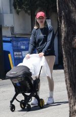 JESSICA HART Out with Her Baby in Los Feliz 06/24/2022