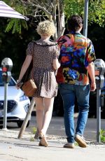 JULIA GARNER on a Lunch Date at Swingers American Restaurant in Los Angeles 06/25/2022