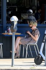 JULIA GARNER on a Lunch Date at Swingers American Restaurant in Los Angeles 06/25/2022